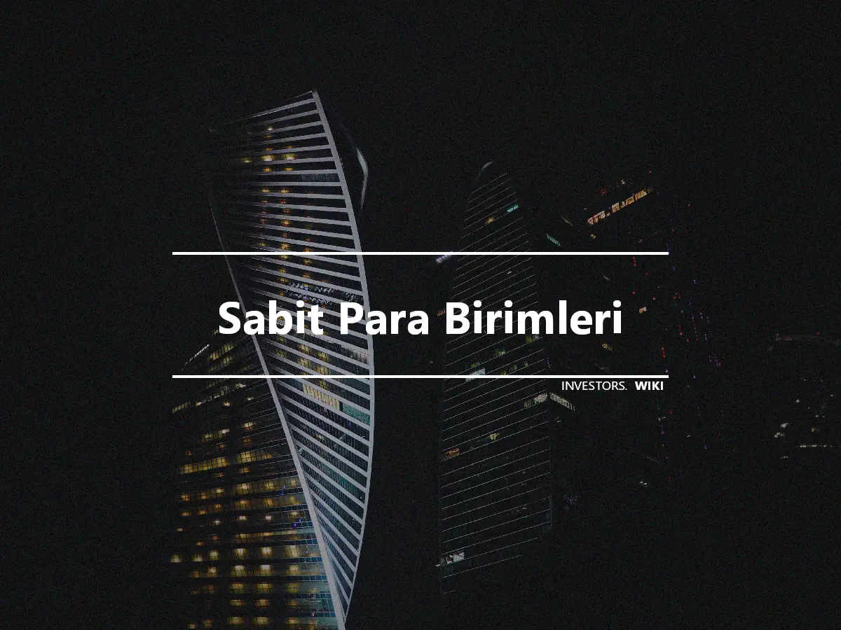 Sabit Para Birimleri