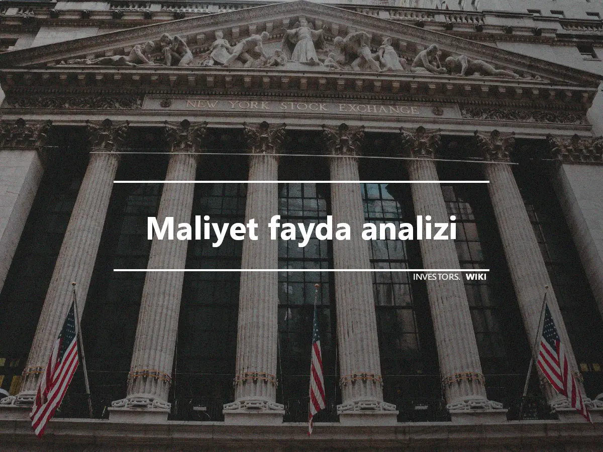 Maliyet fayda analizi