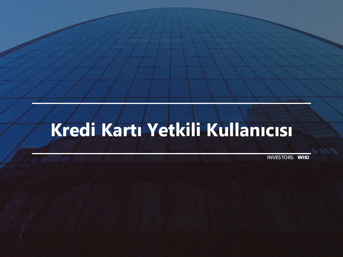 Kredi Kartı Yetkili Kullanıcısı