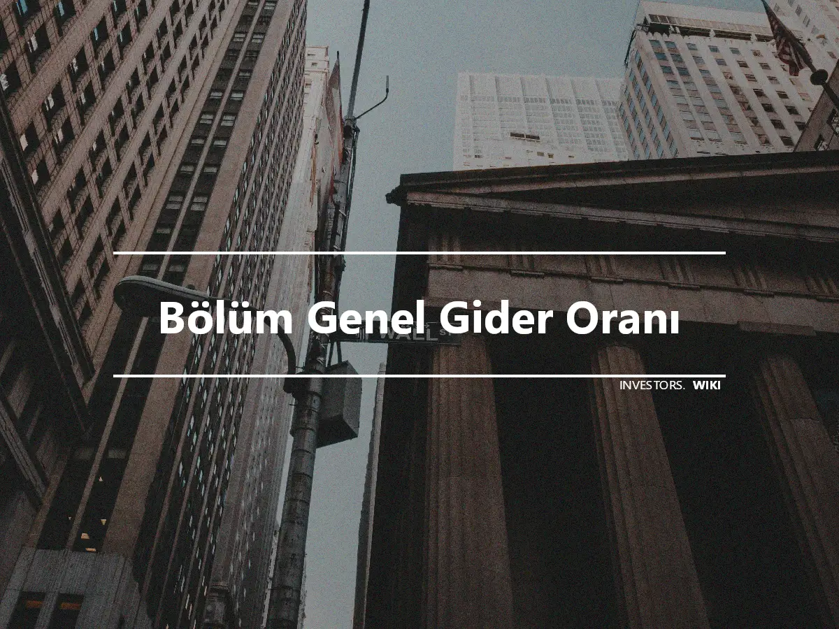 Bölüm Genel Gider Oranı