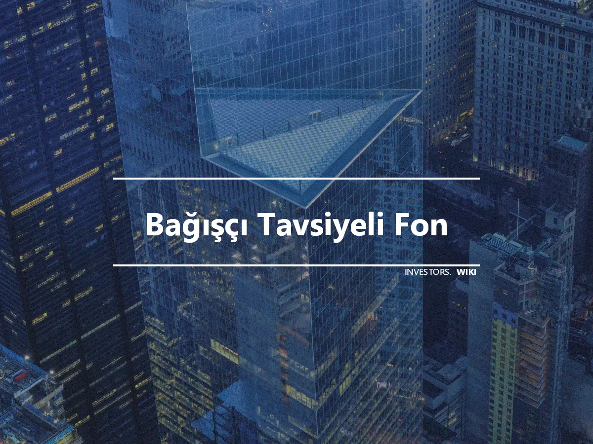 Bağışçı Tavsiyeli Fon