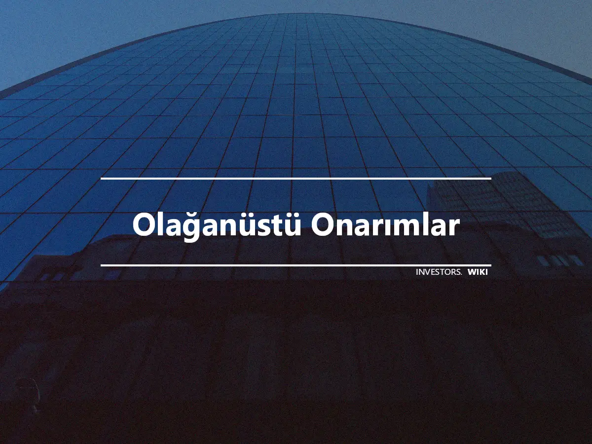 Olağanüstü Onarımlar