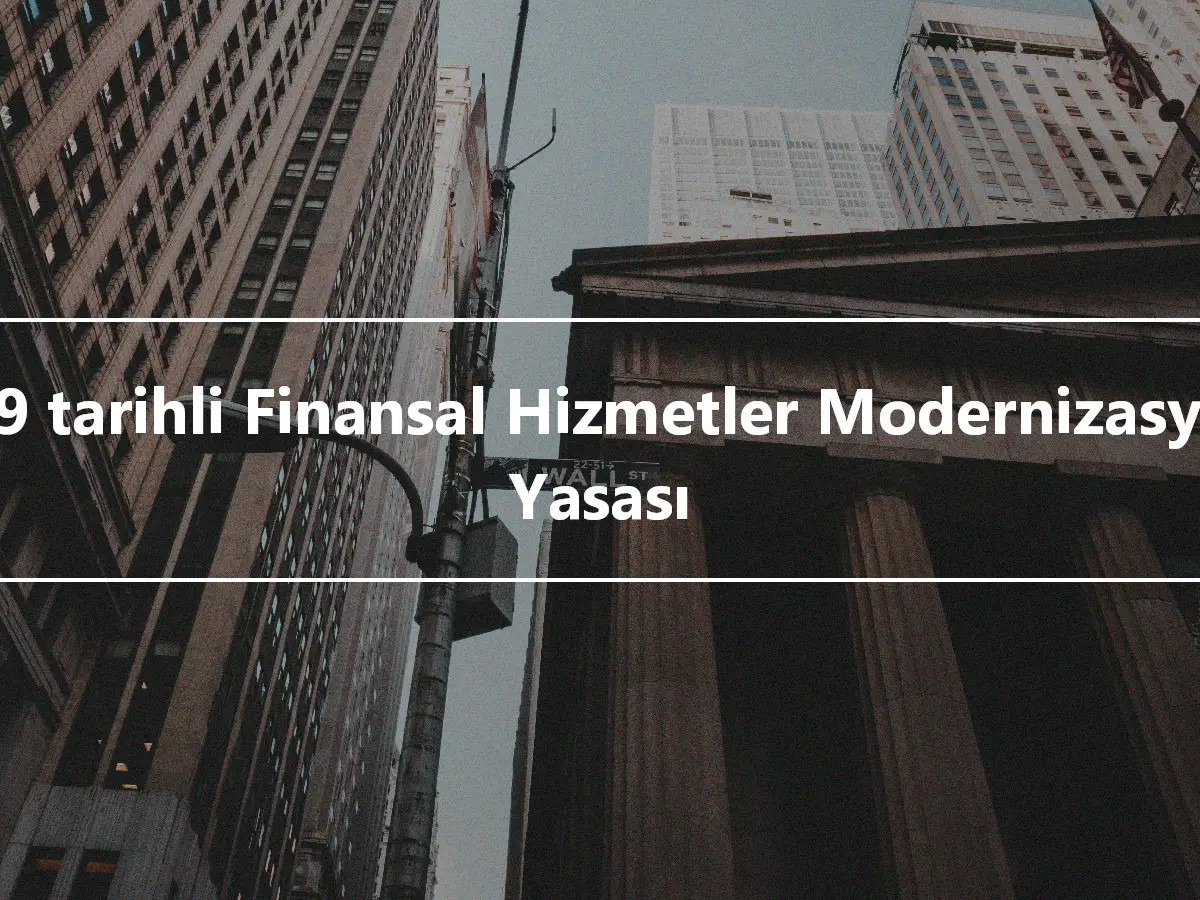 1999 tarihli Finansal Hizmetler Modernizasyonu Yasası