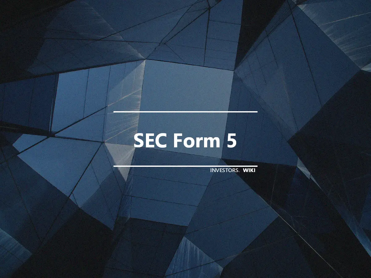 SEC Form 5