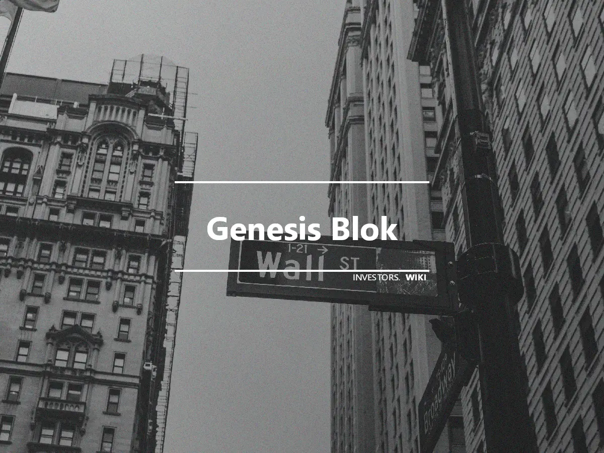 Genesis Blok