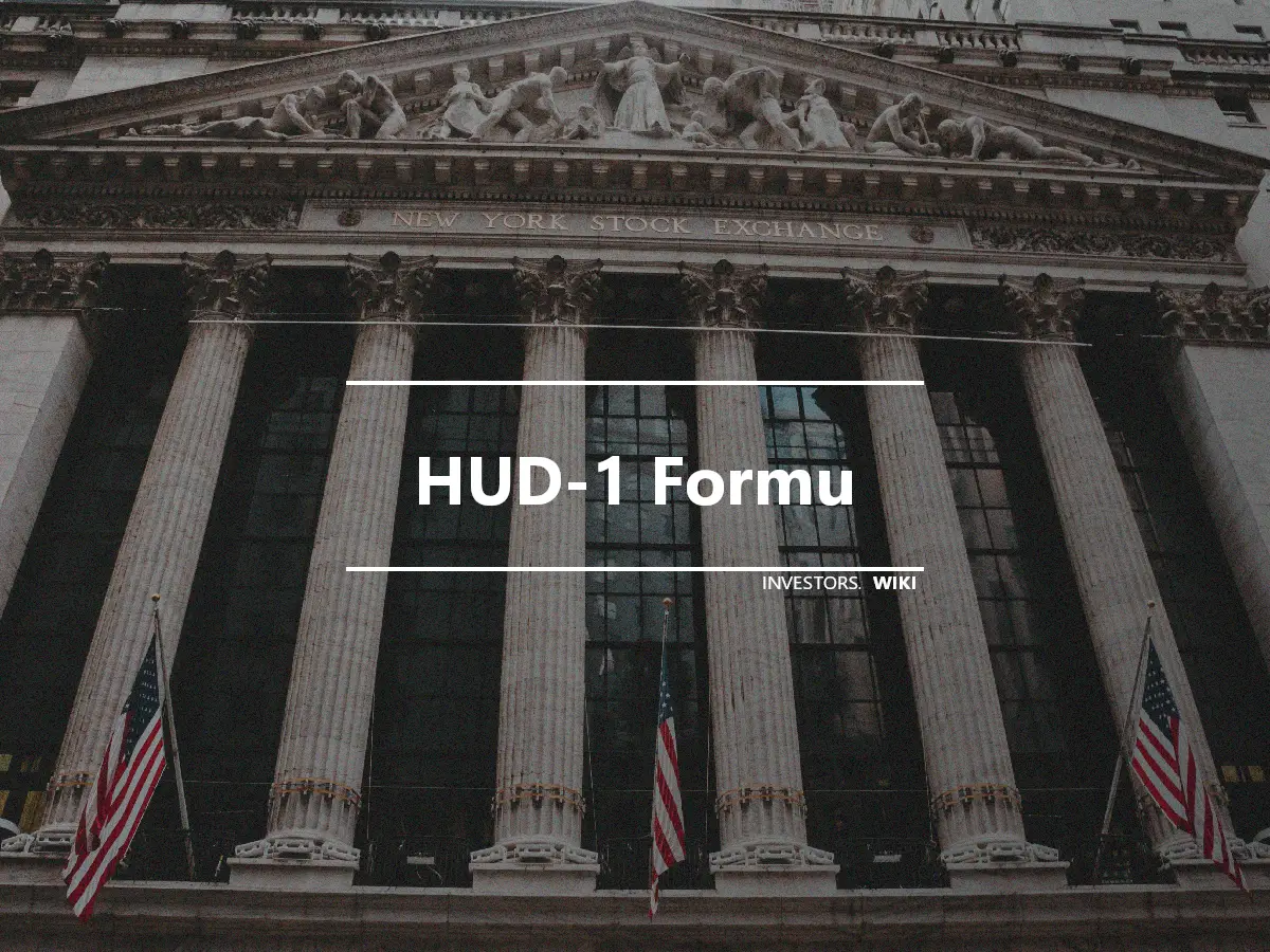 HUD-1 Formu