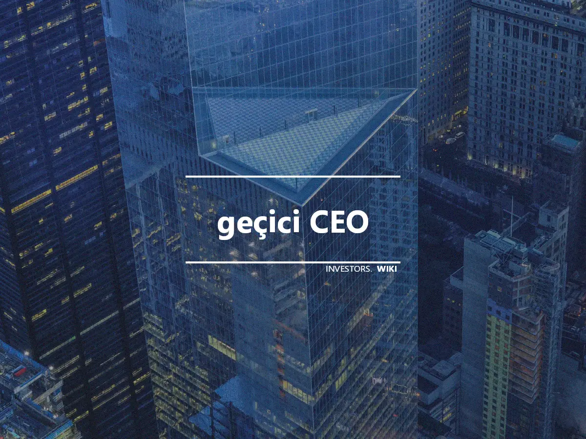 geçici CEO