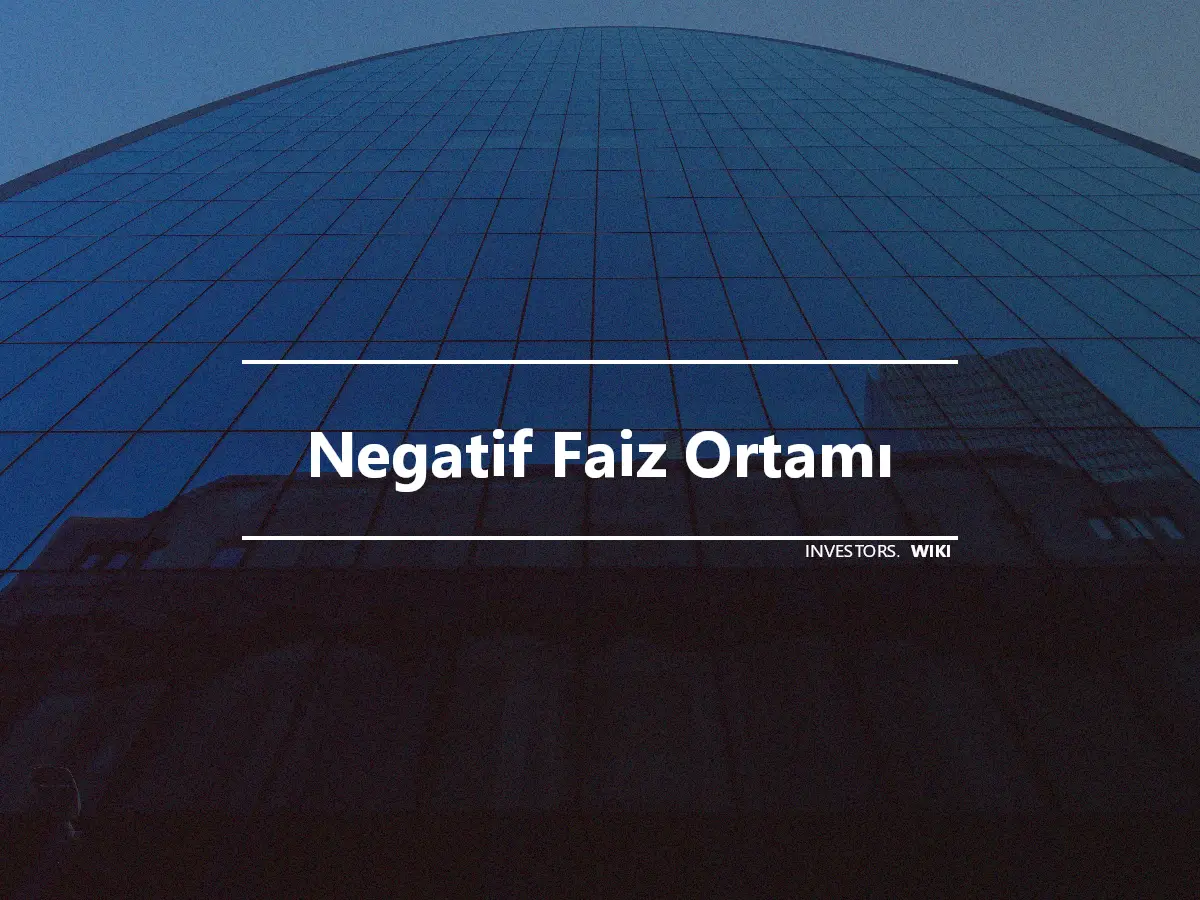 Negatif Faiz Ortamı