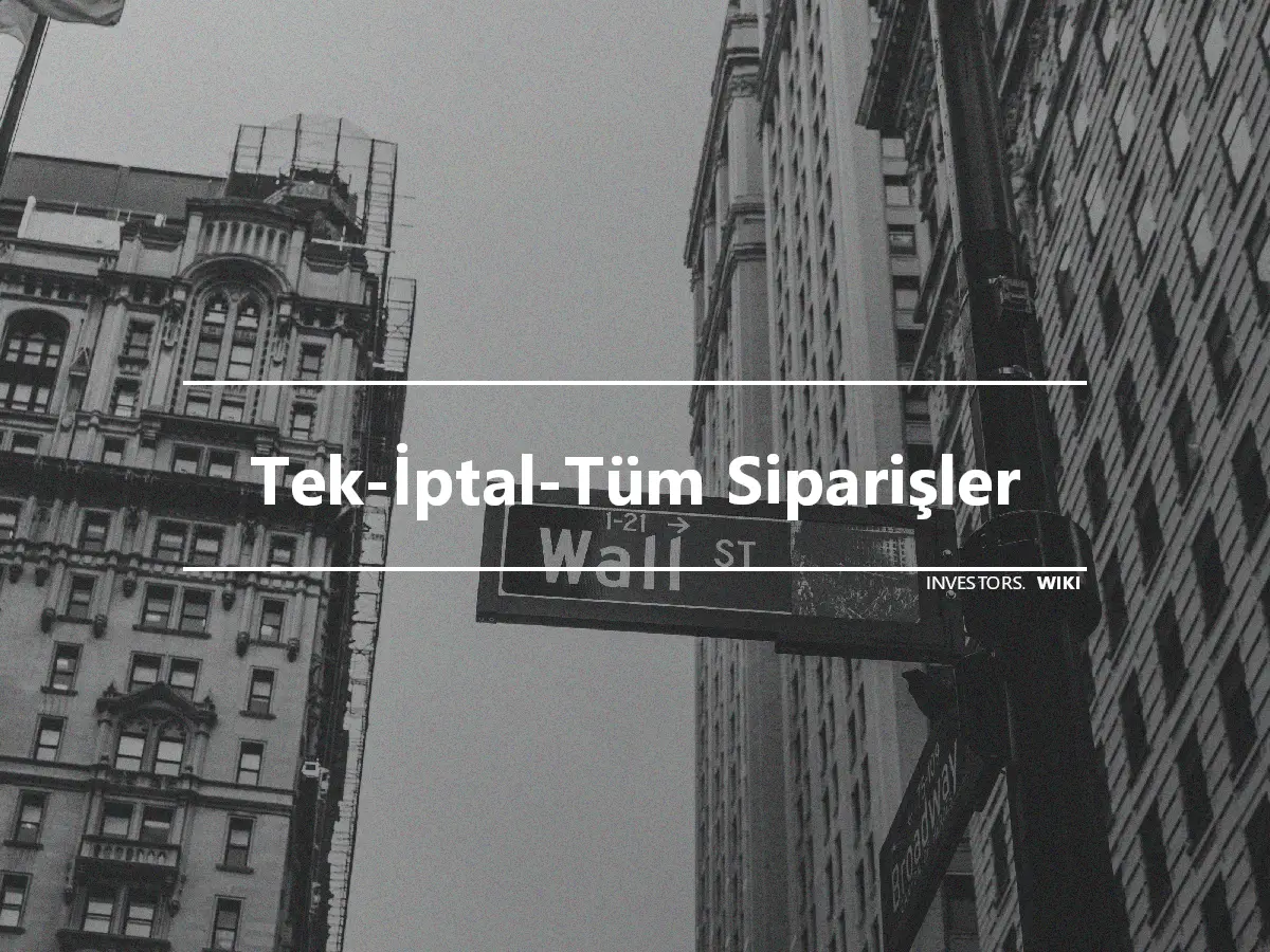 Tek-İptal-Tüm Siparişler