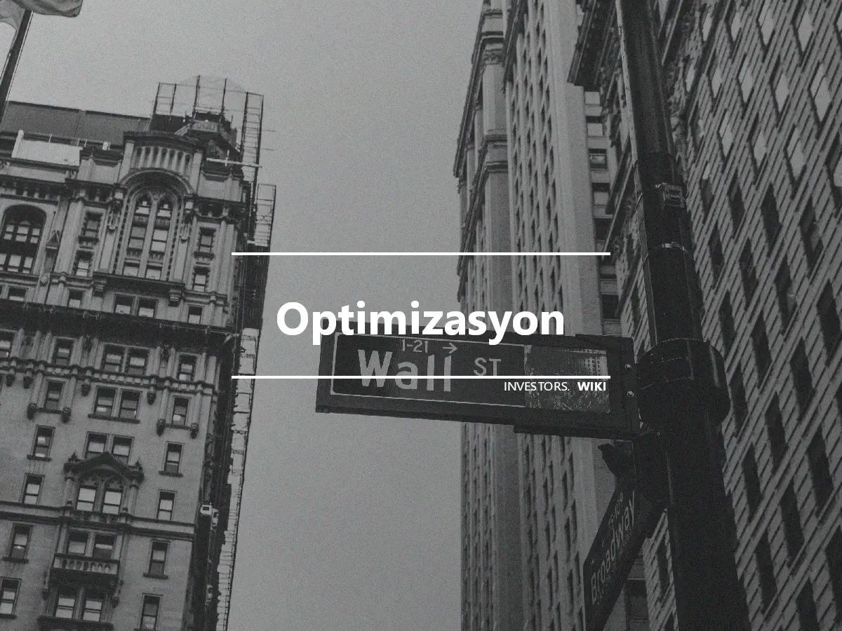 Optimizasyon