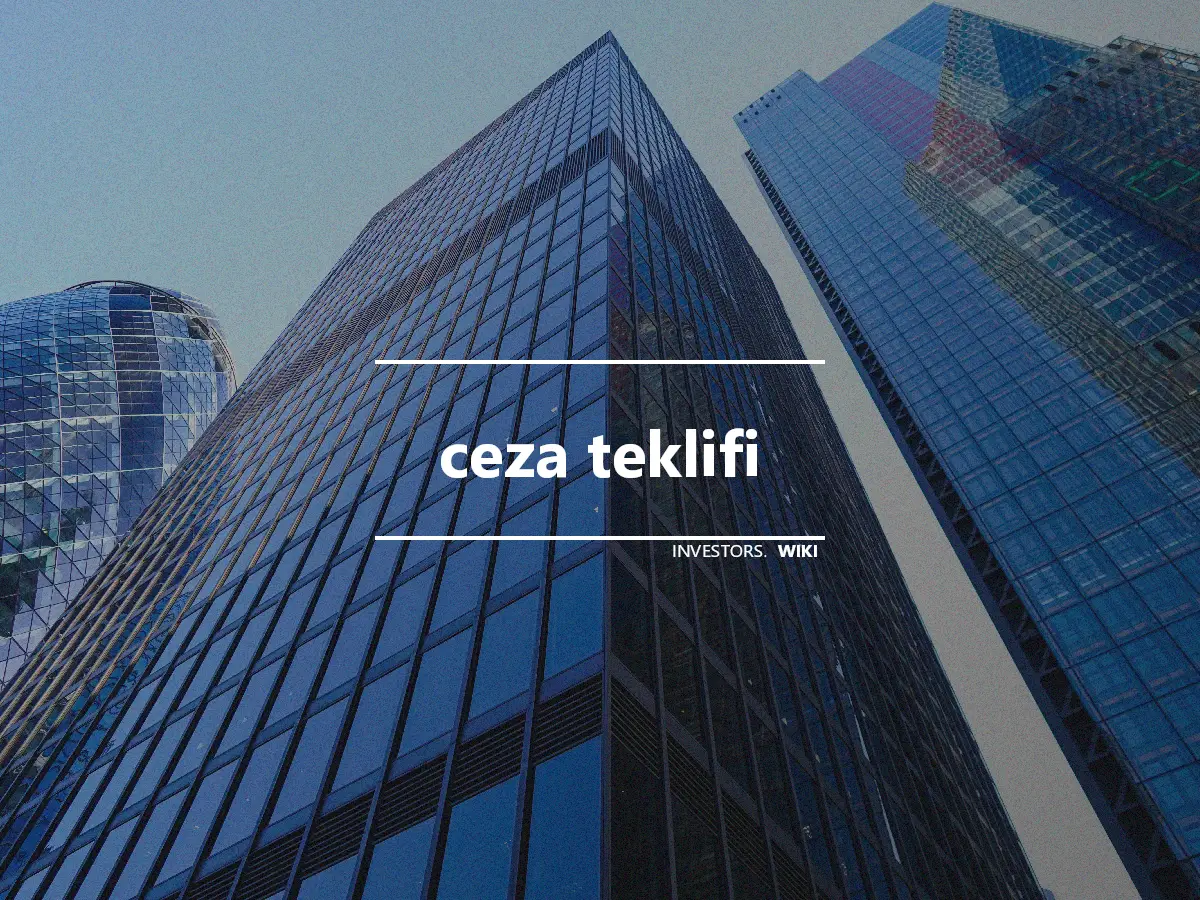 ceza teklifi