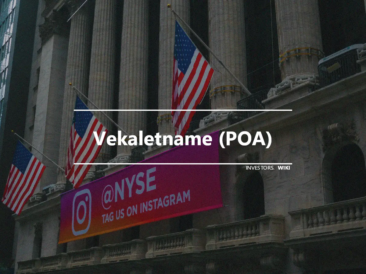 Vekaletname (POA)