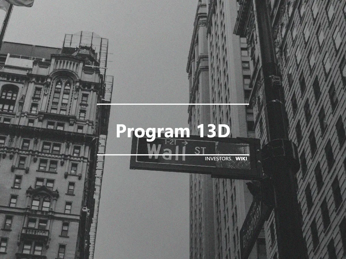 Program 13D