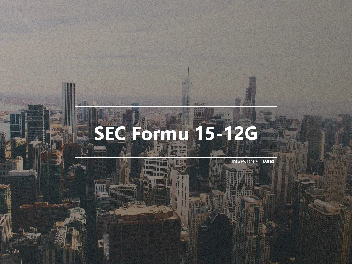 SEC Formu 15-12G
