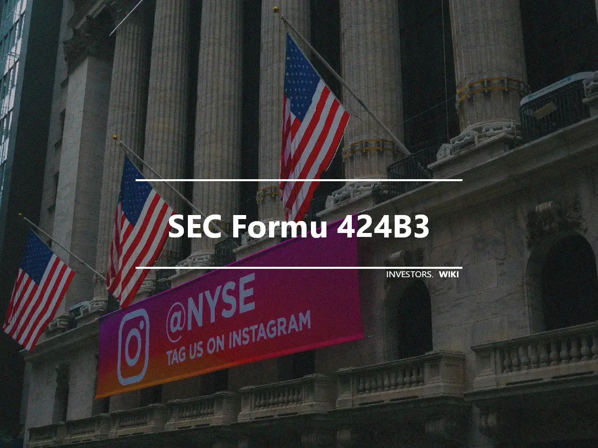SEC Formu 424B3
