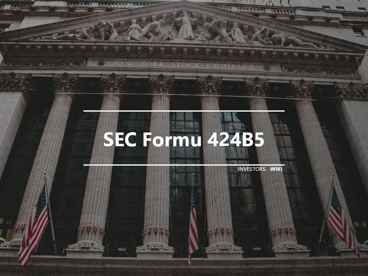 SEC Formu 424B5