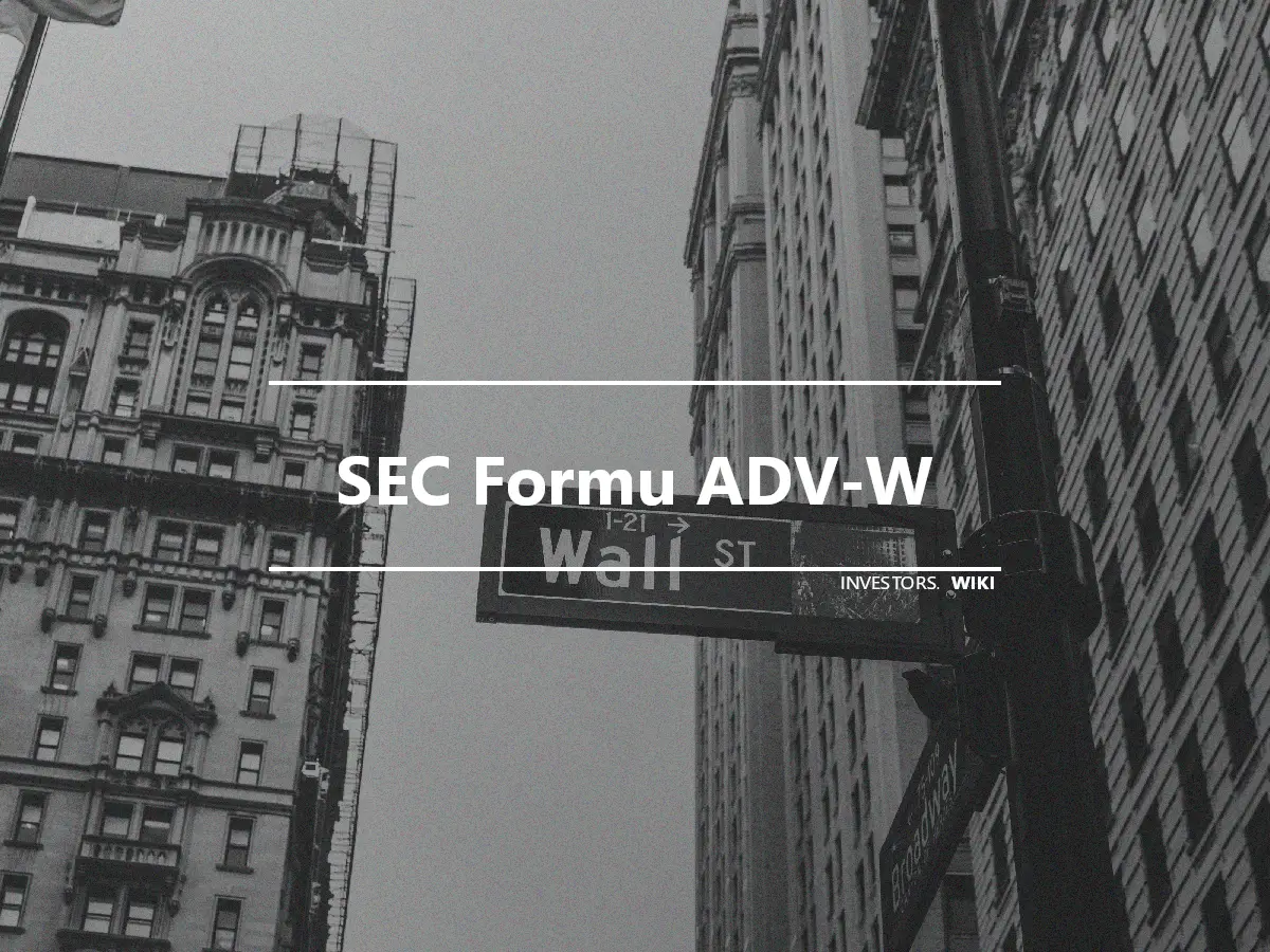 SEC Formu ADV-W