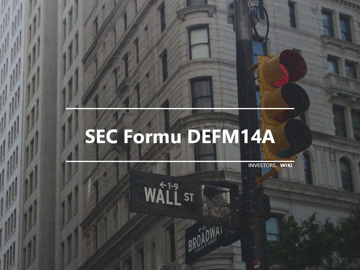 SEC Formu DEFM14A