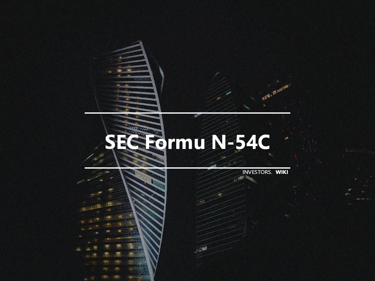 SEC Formu N-54C