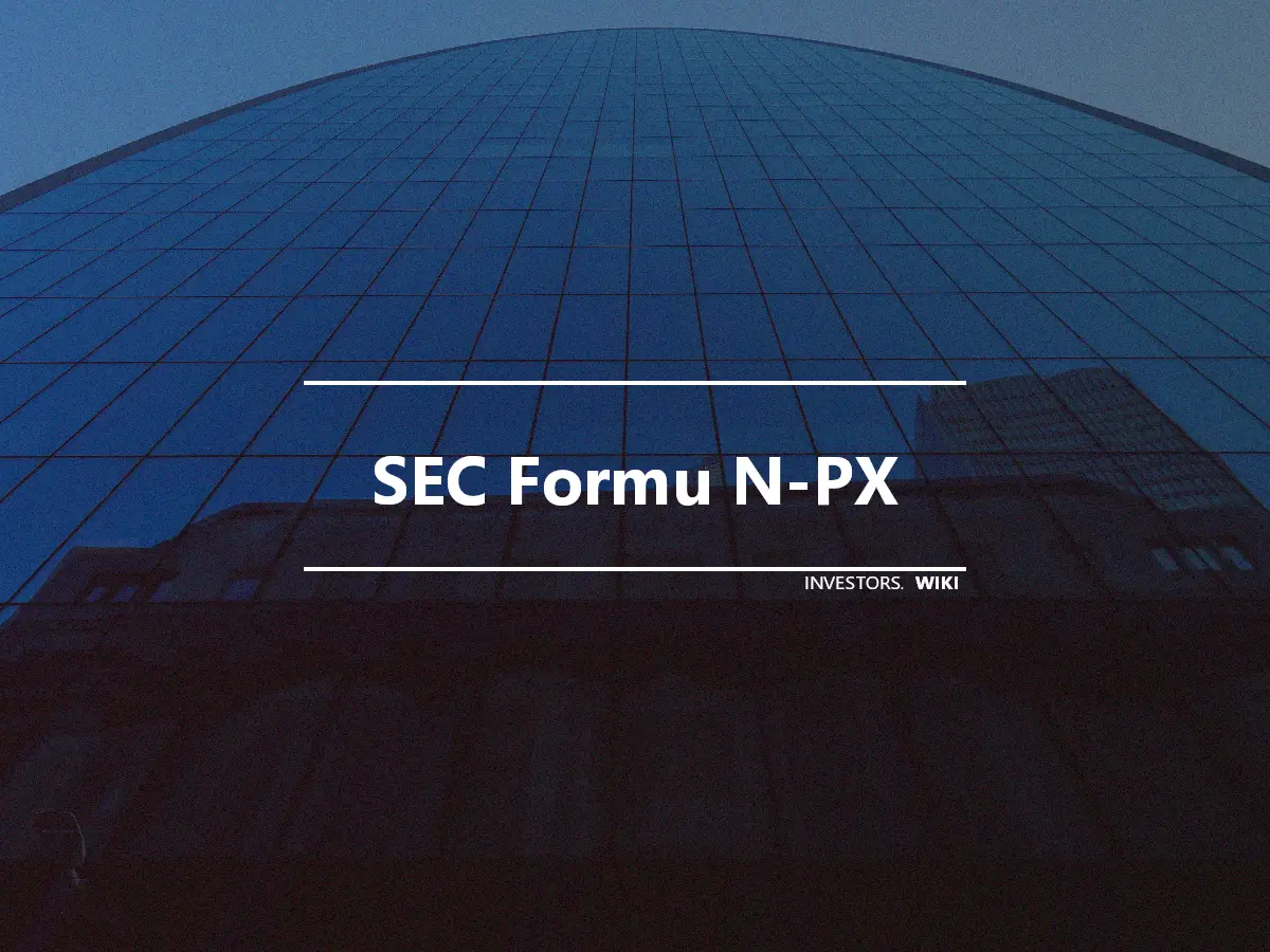 SEC Formu N-PX