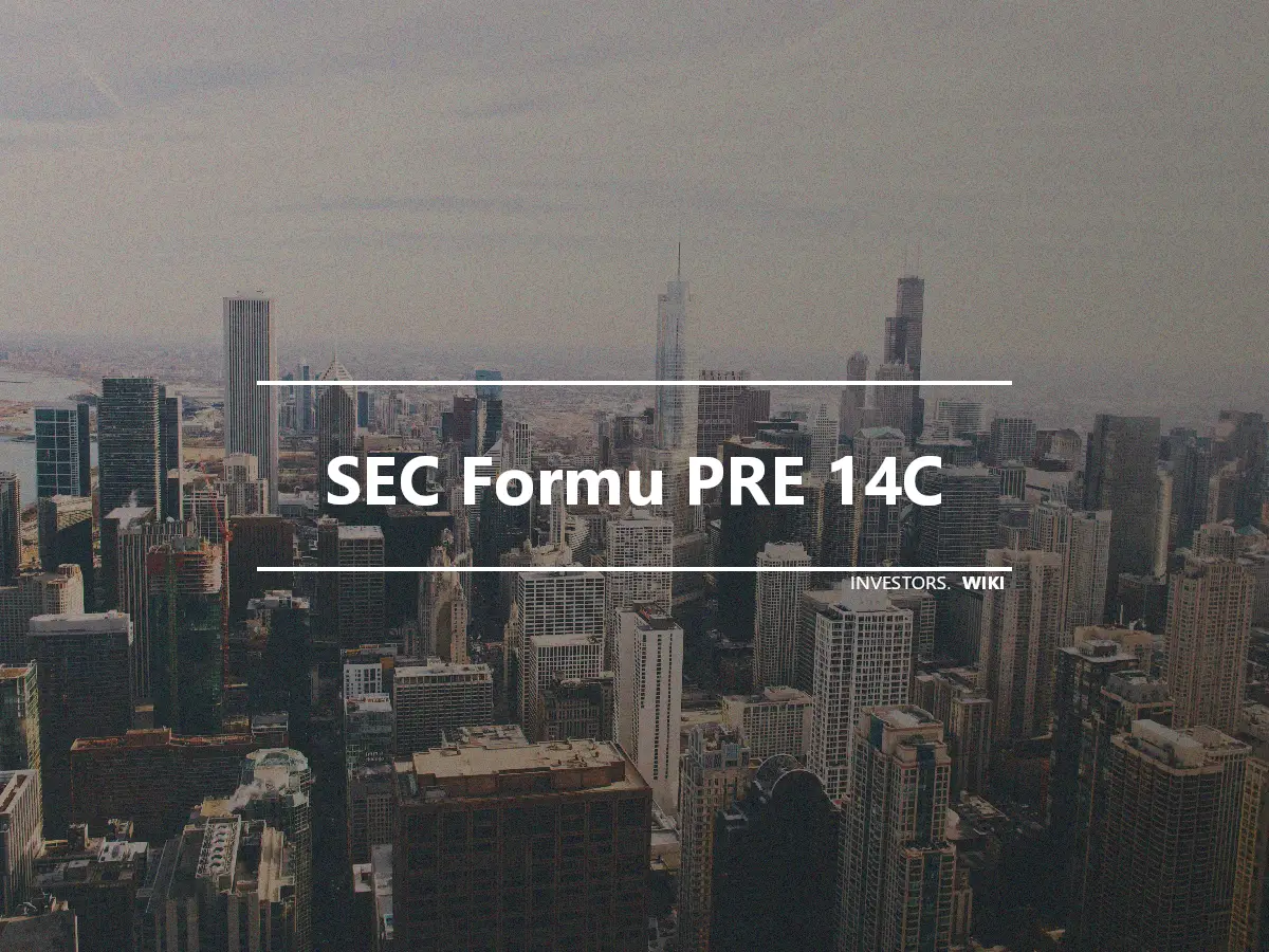 SEC Formu PRE 14C