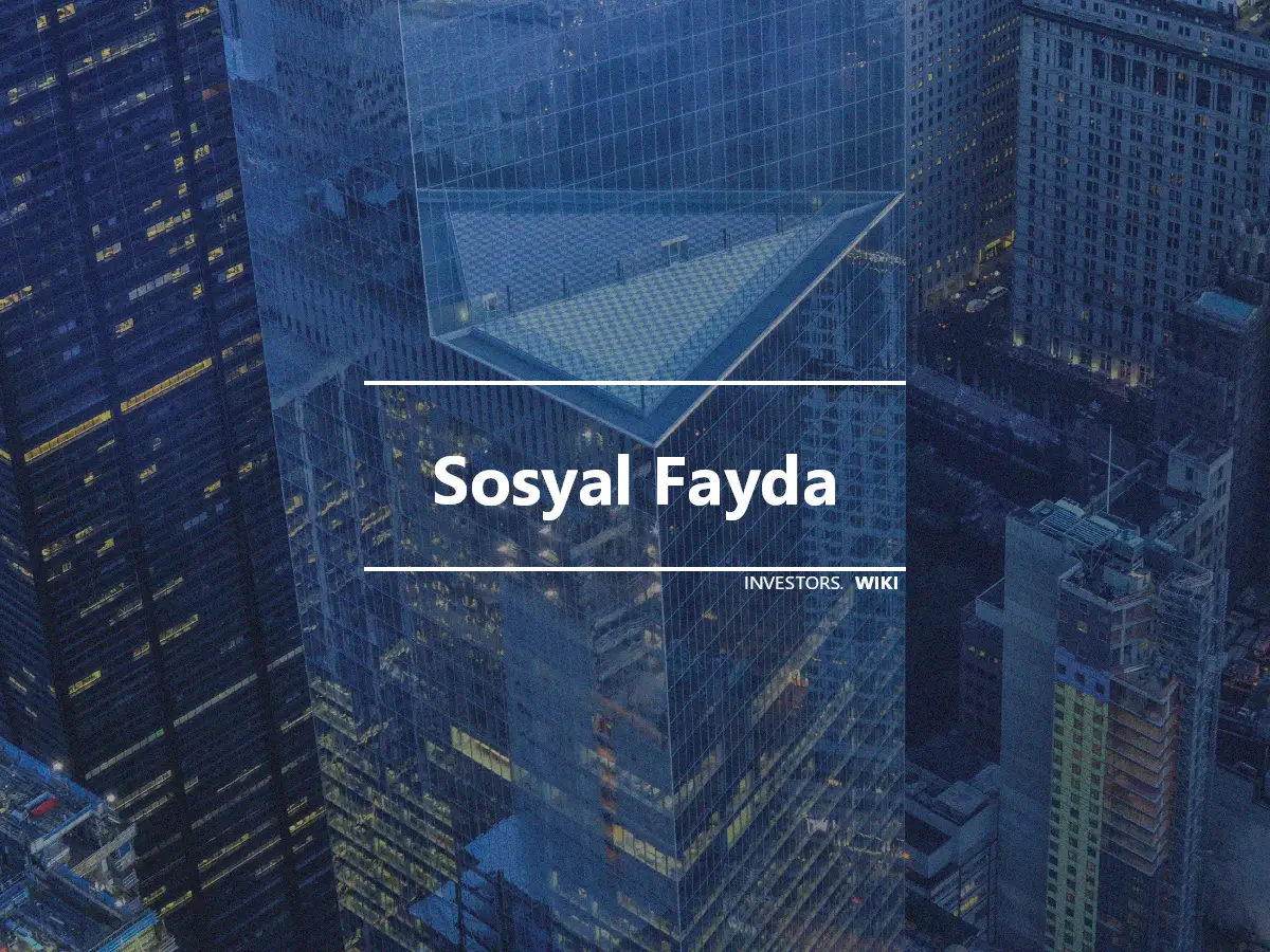 Sosyal Fayda