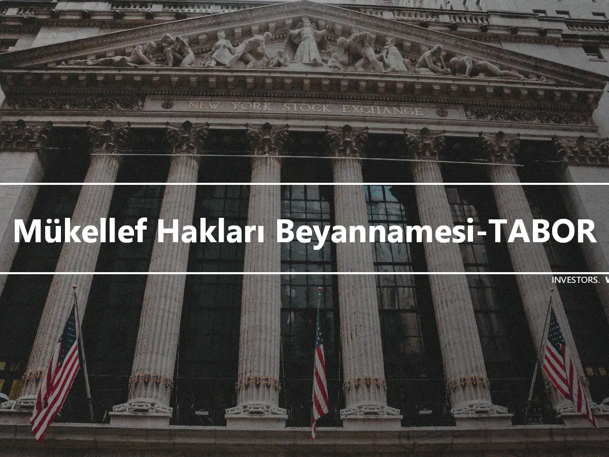 Mükellef Hakları Beyannamesi-TABOR