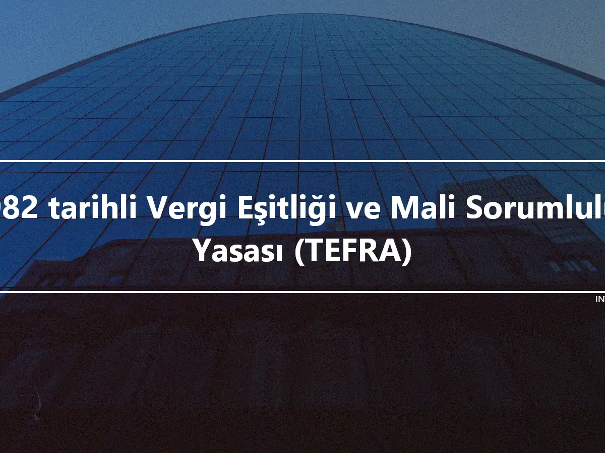 1982 tarihli Vergi Eşitliği ve Mali Sorumluluk Yasası (TEFRA)