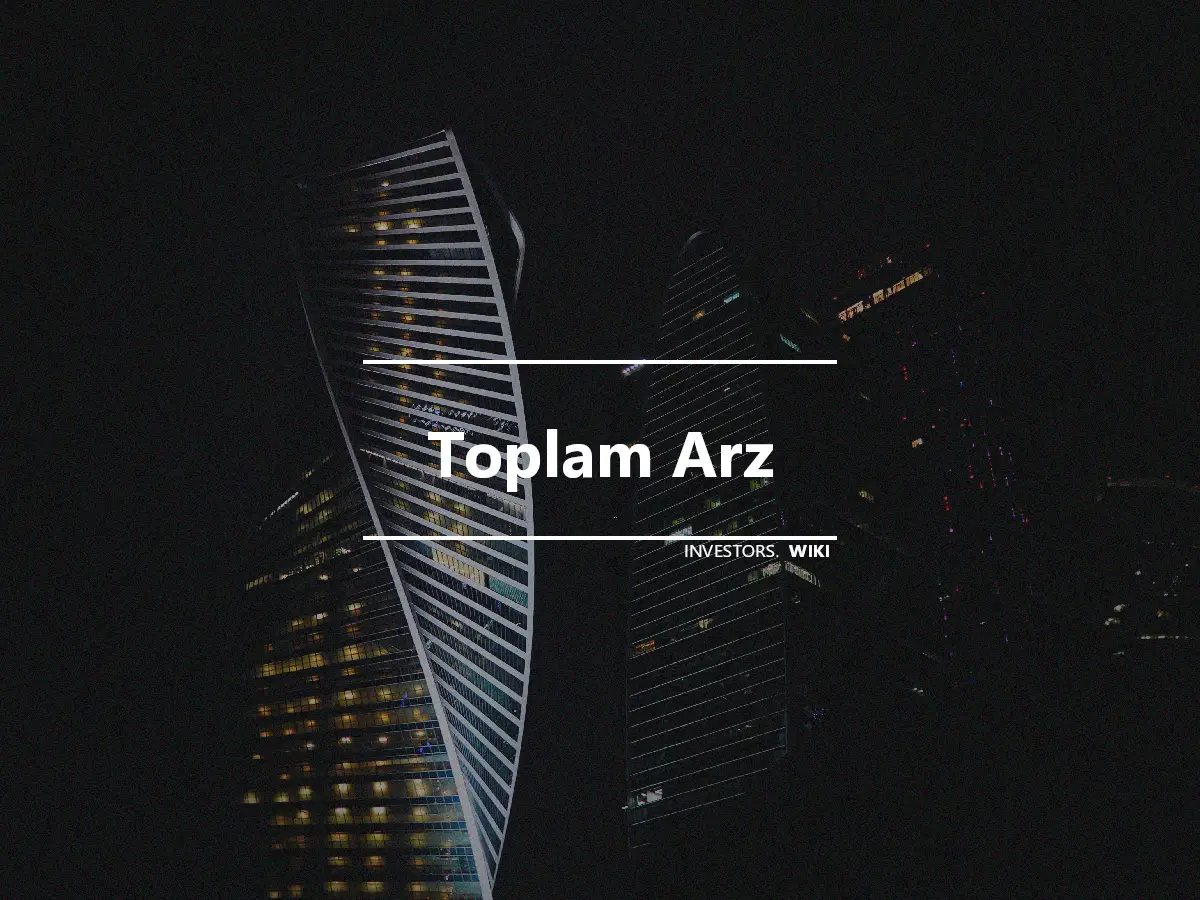 Toplam Arz