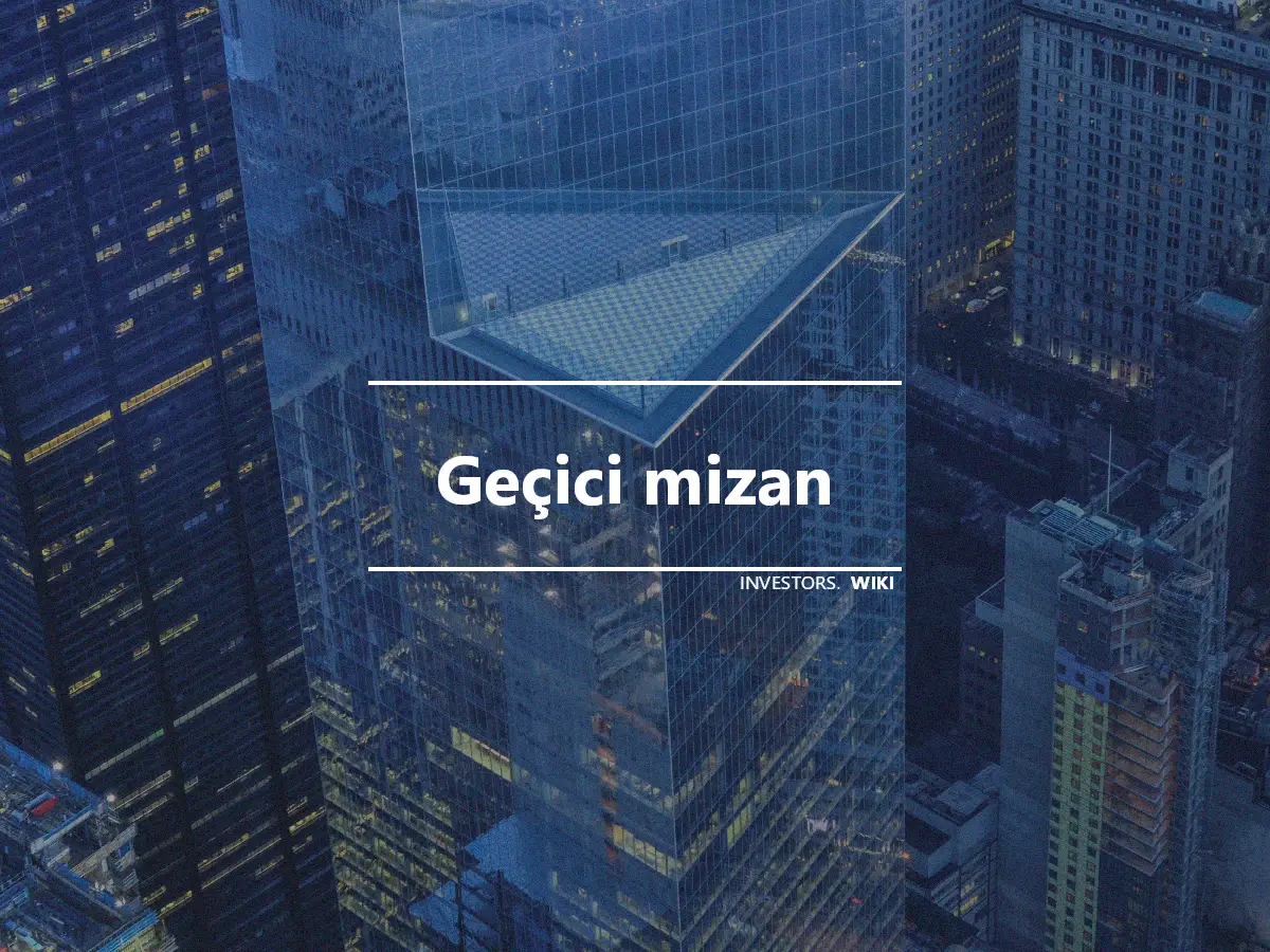 Geçici mizan