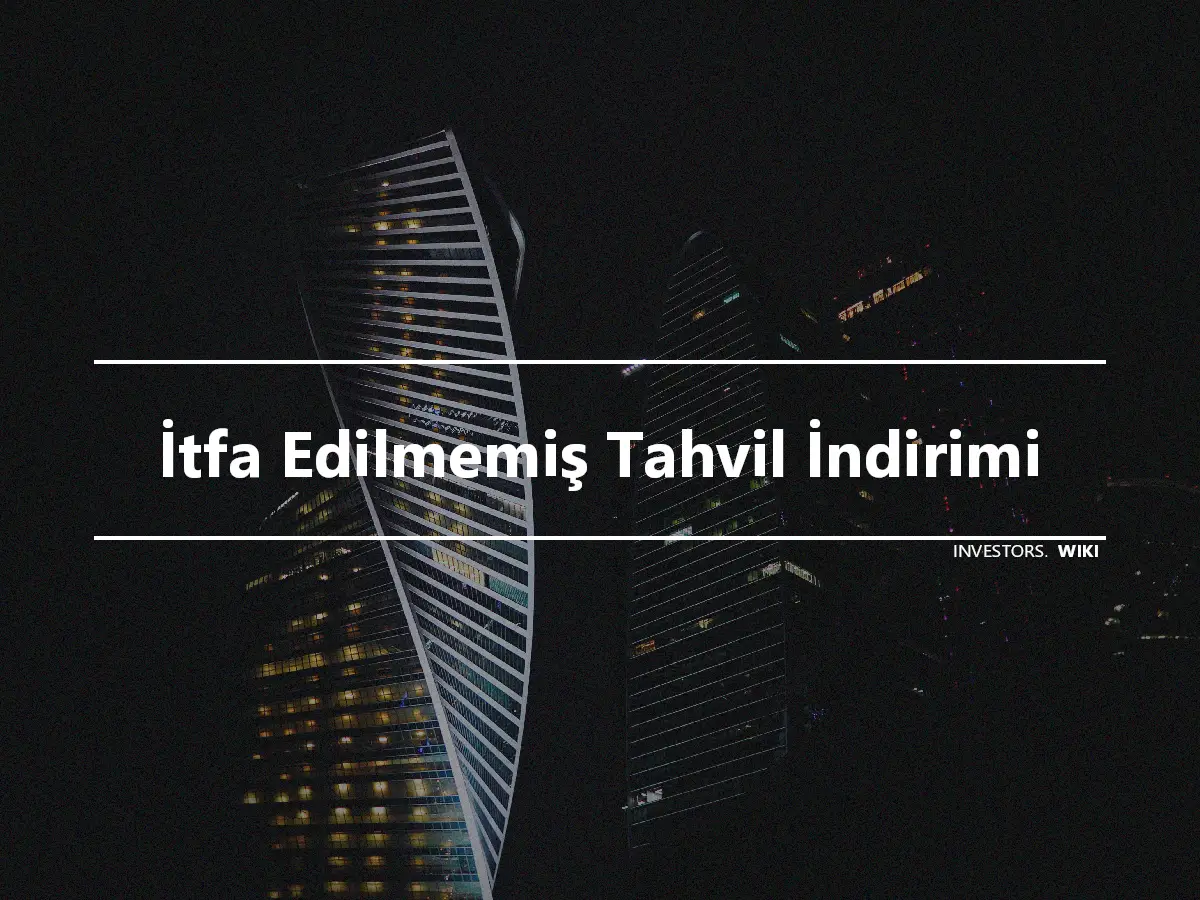 İtfa Edilmemiş Tahvil İndirimi