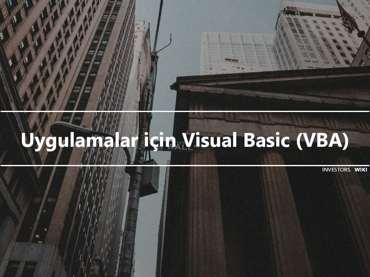 Uygulamalar için Visual Basic (VBA)