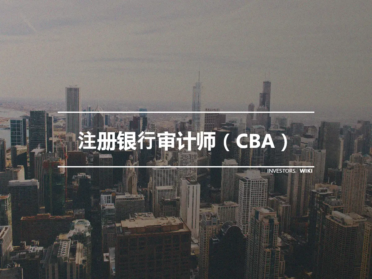 注册银行审计师（CBA）