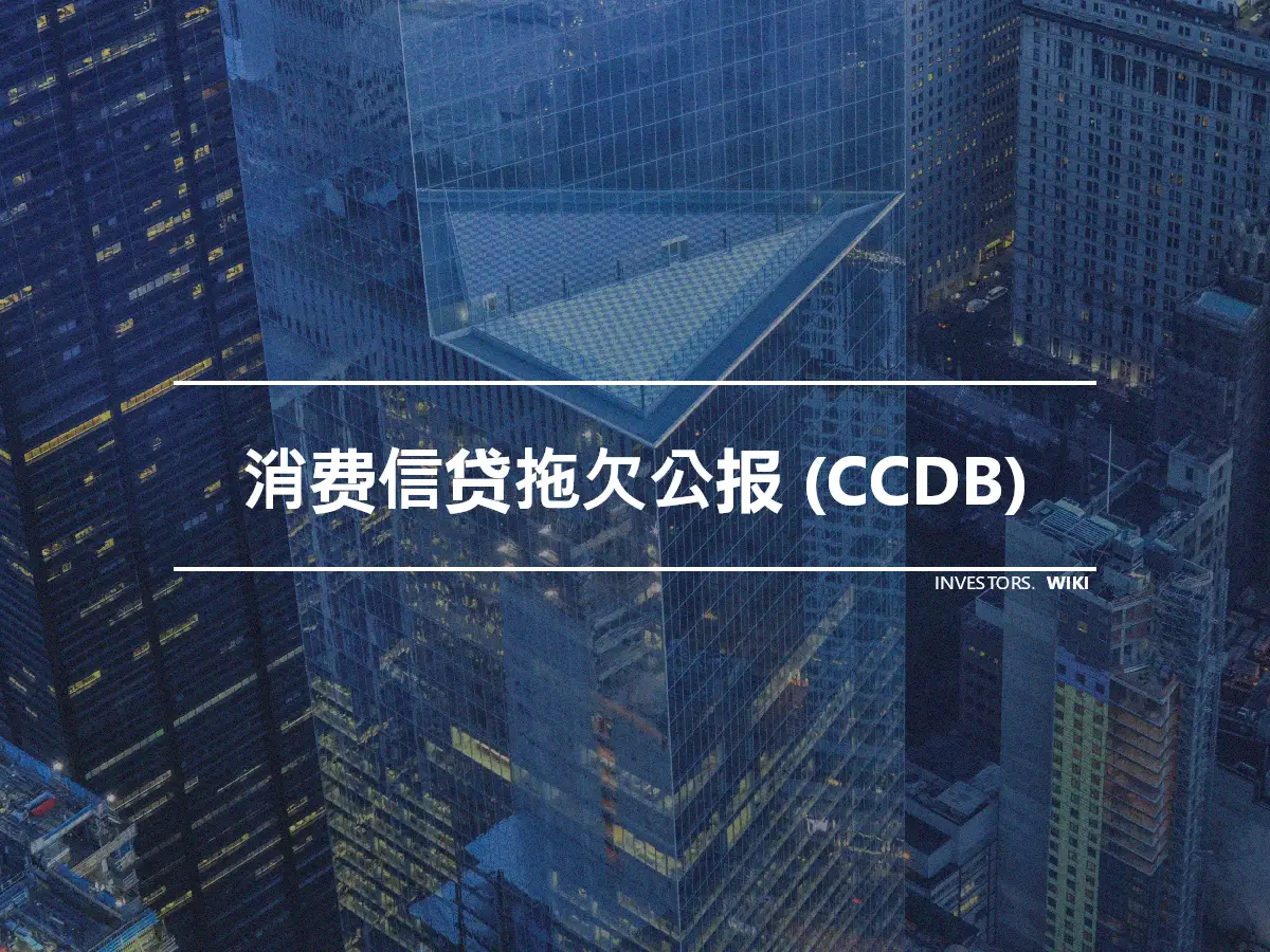 消费信贷拖欠公报 (CCDB)