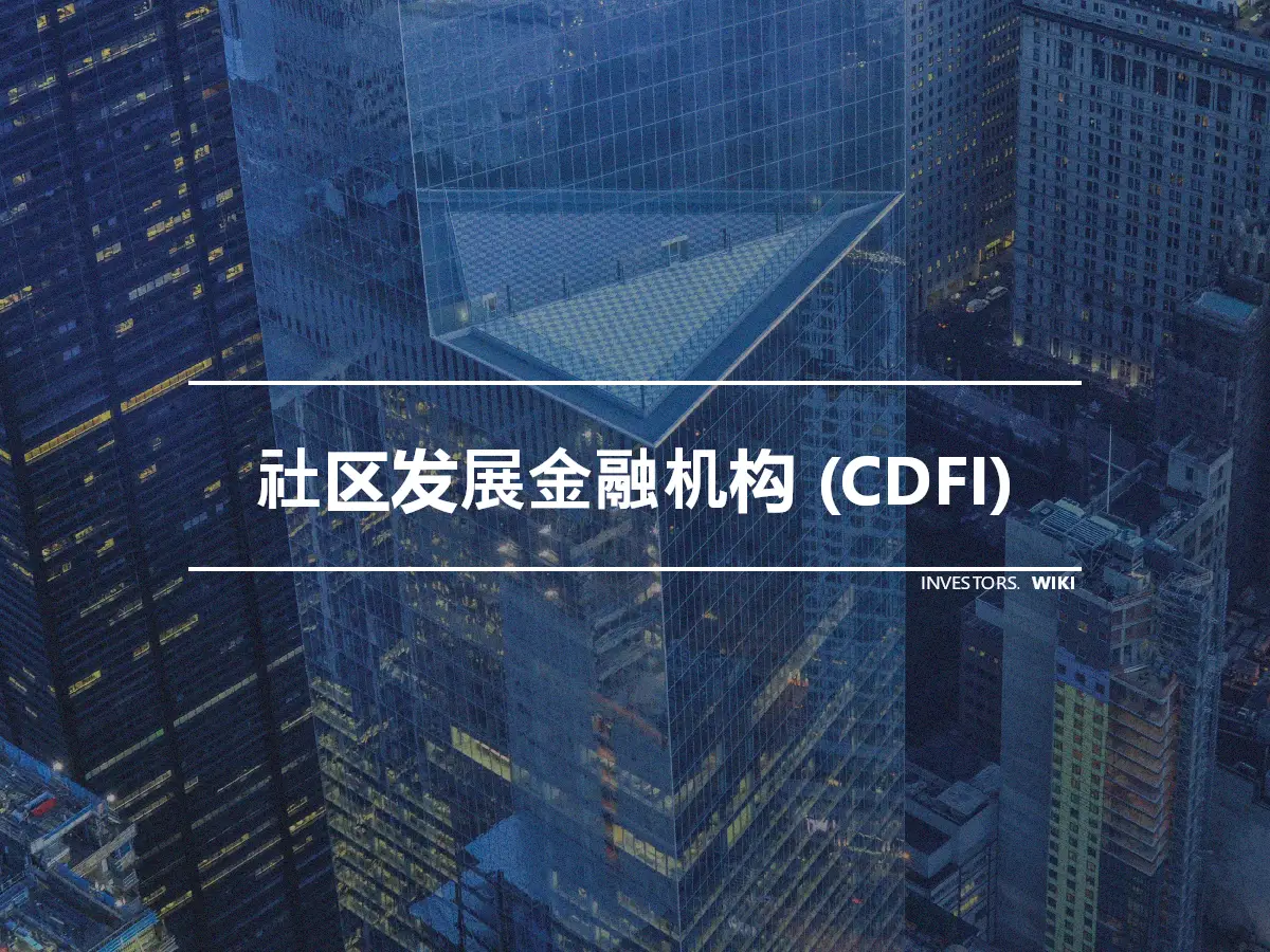 社区发展金融机构 (CDFI)