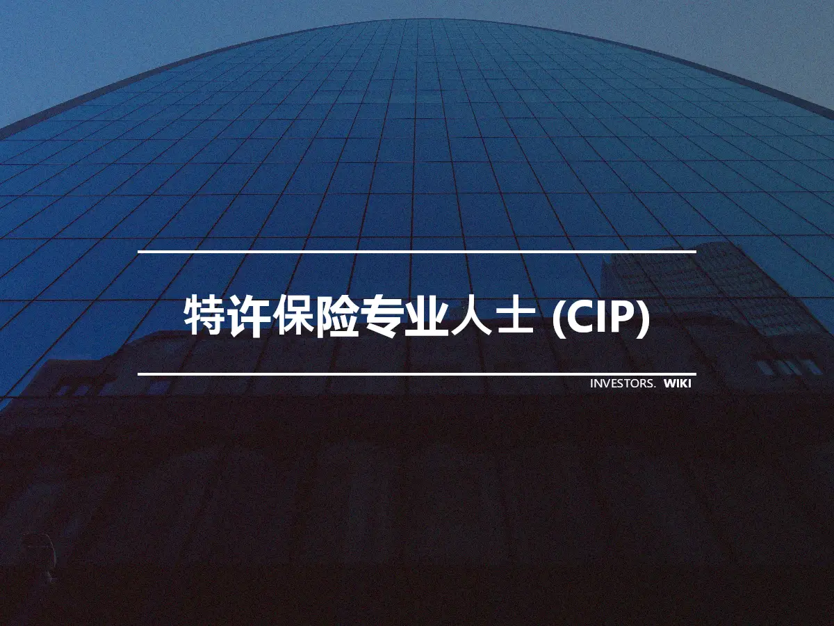 特许保险专业人士 (CIP)