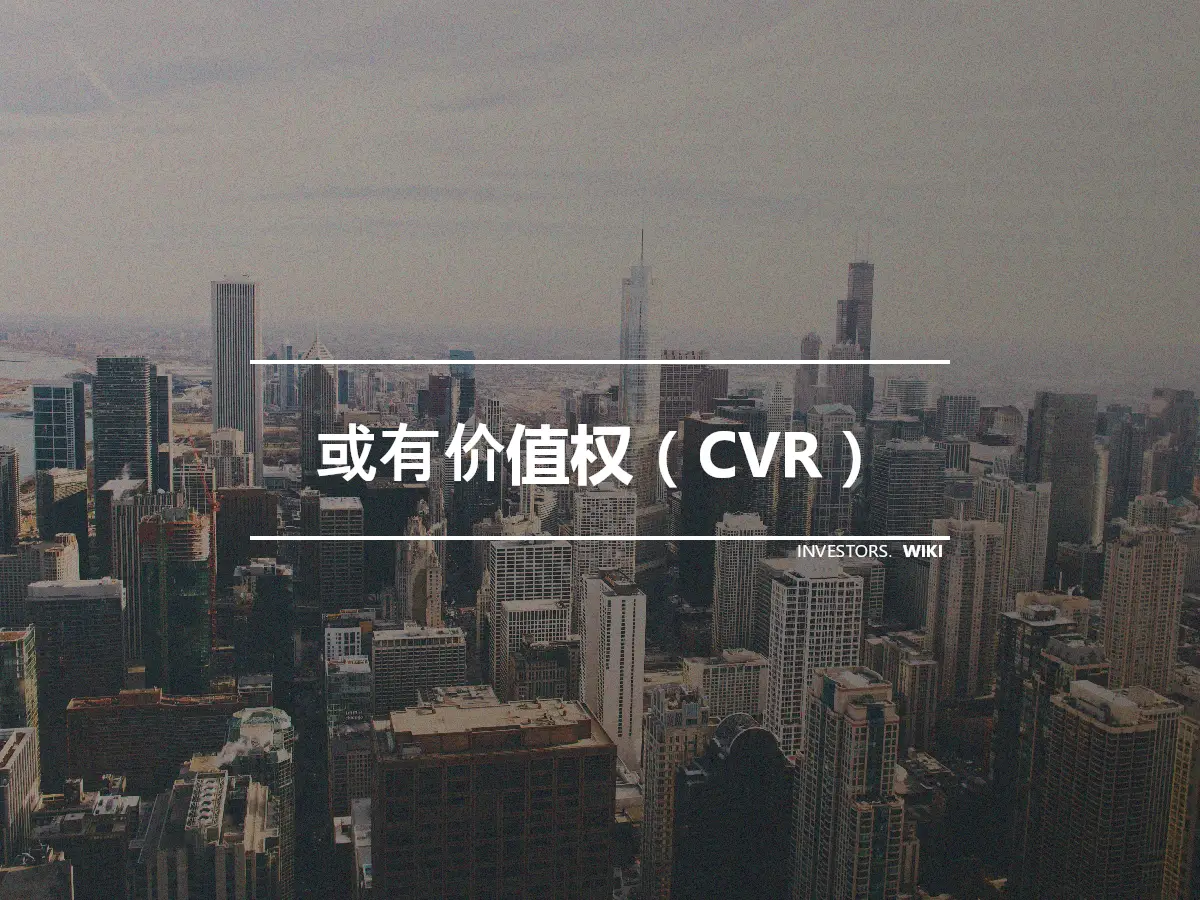 或有价值权（CVR）