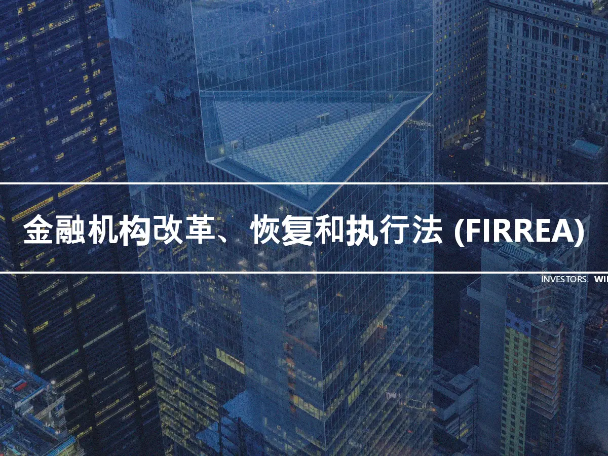 金融机构改革、恢复和执行法 (FIRREA)