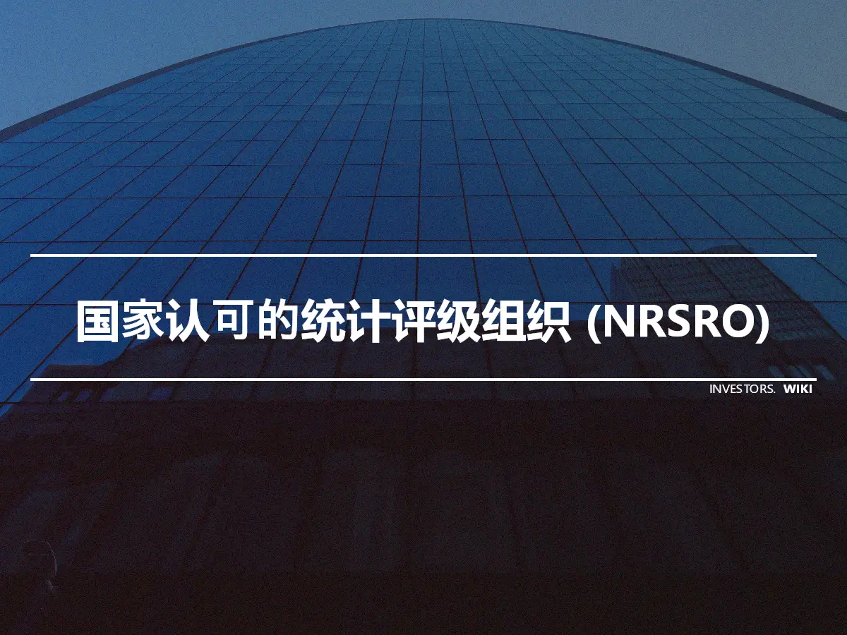 国家认可的统计评级组织 (NRSRO)