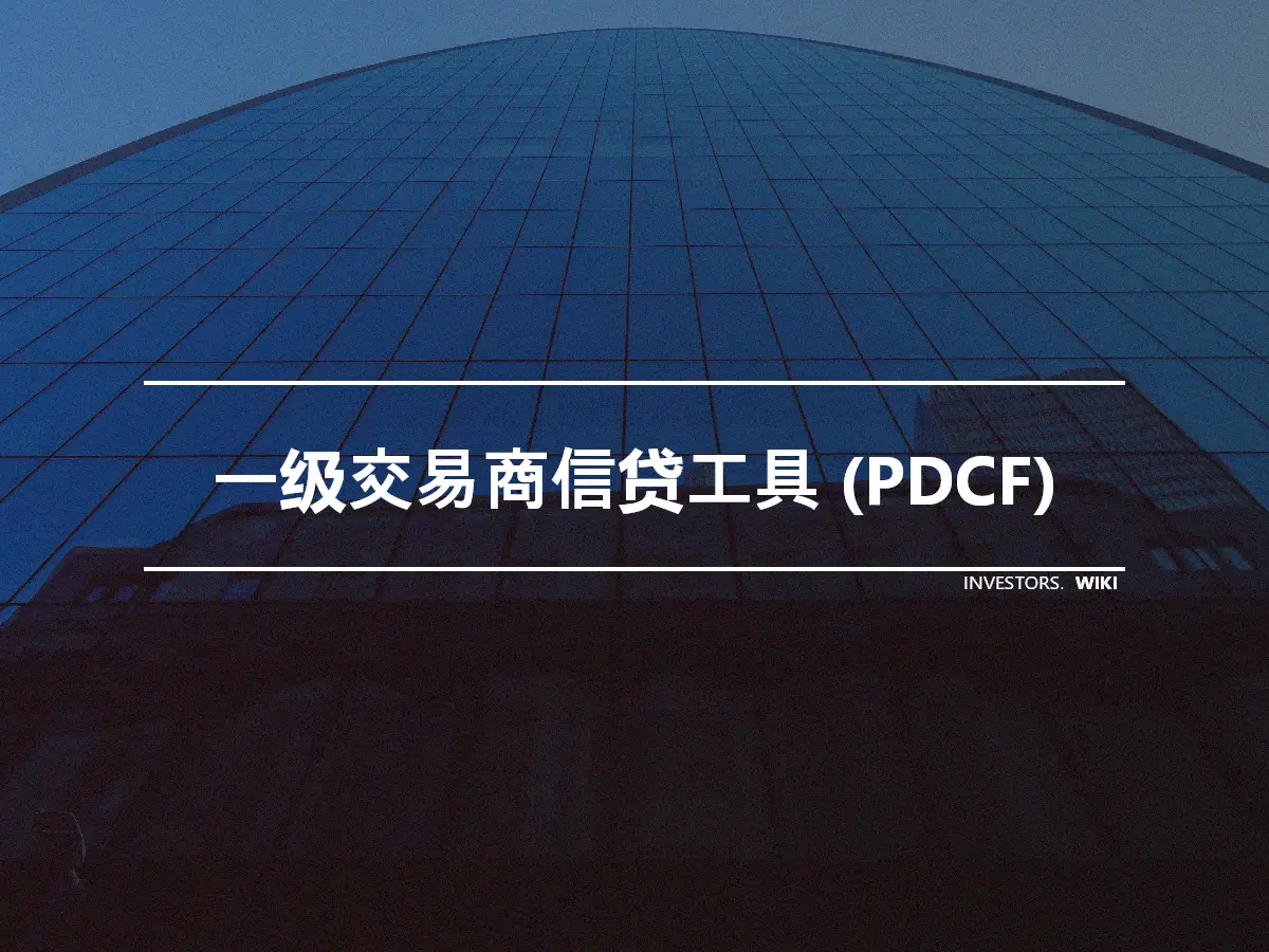 一级交易商信贷工具 (PDCF)