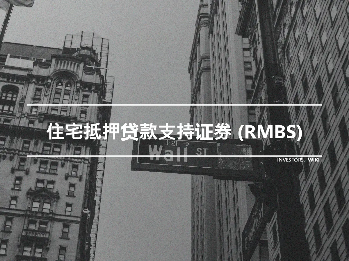 住宅抵押贷款支持证券 (RMBS)