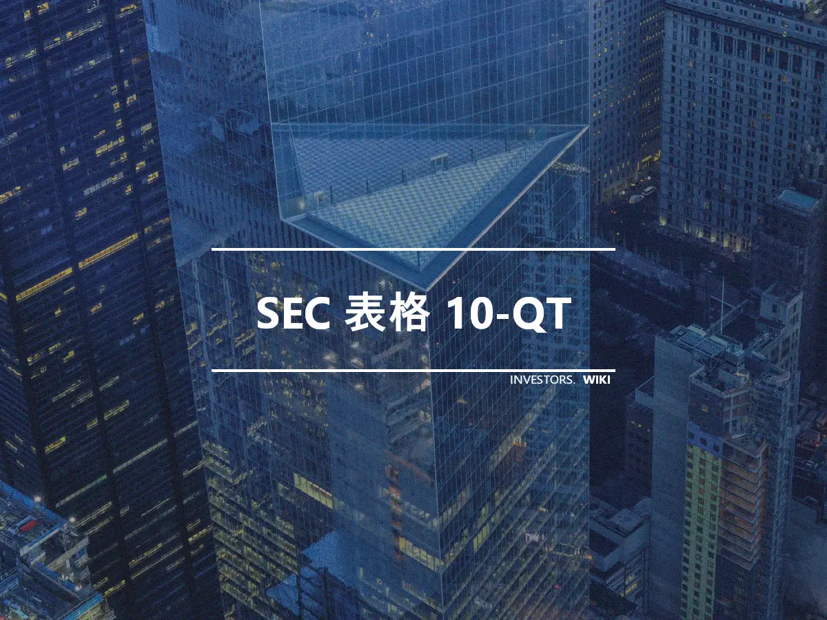 SEC 表格 10-QT
