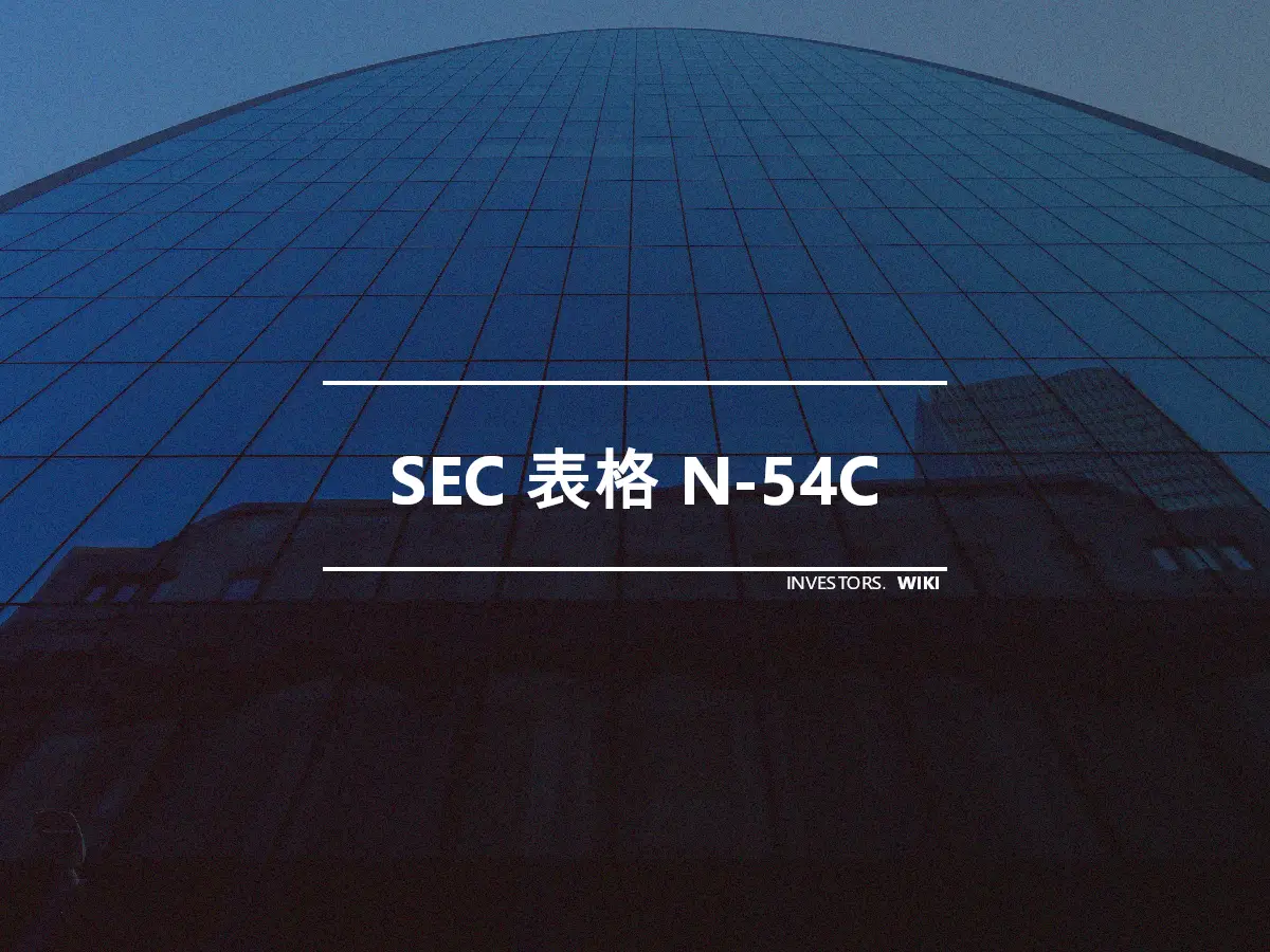 SEC 表格 N-54C