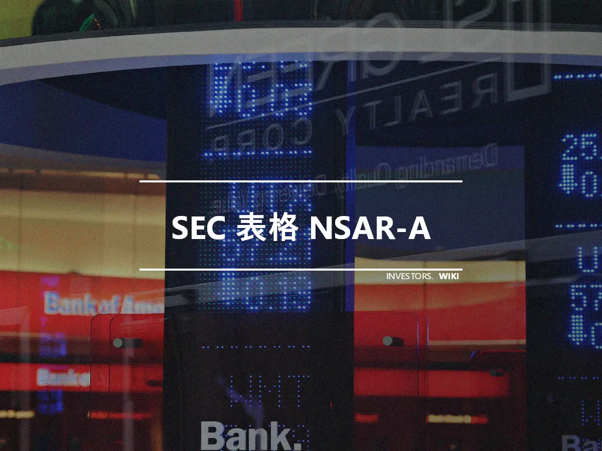 SEC 表格 NSAR-A
