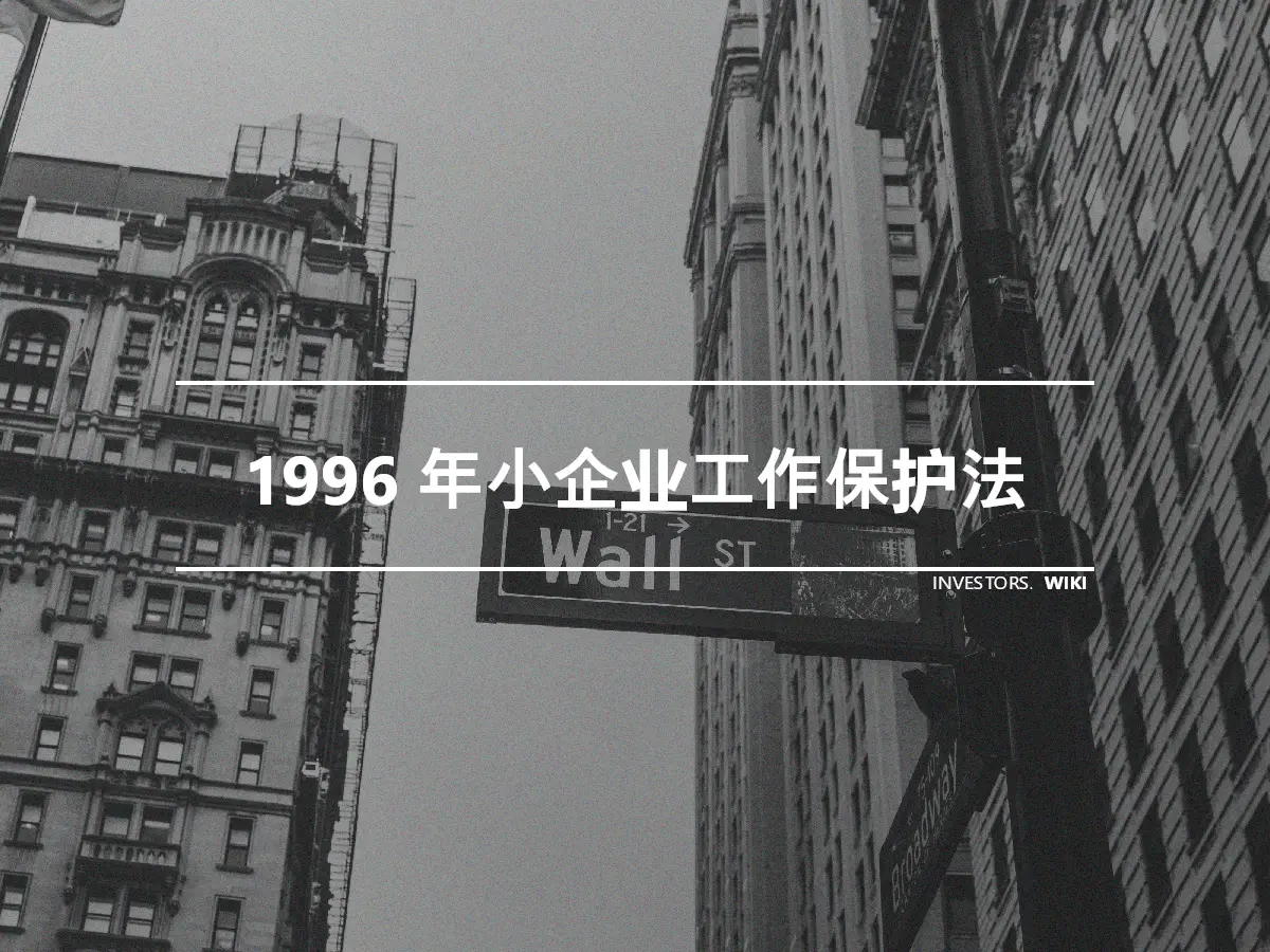 1996 年小企业工作保护法