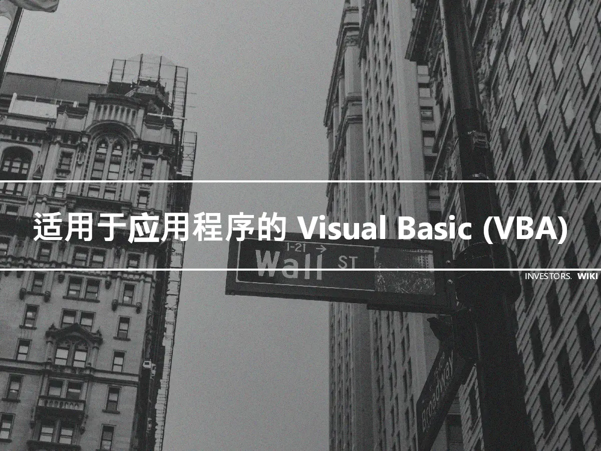 适用于应用程序的 Visual Basic (VBA)